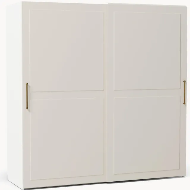 Westwing Collection Modulaire schuifdeurkast Charlotte, 200 cm breed, in verschillende formaten Beige