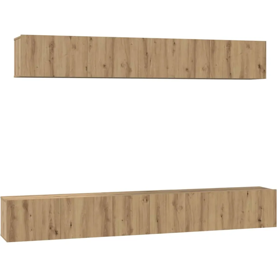 vidaXL Tv-meubelset 5 st Artisan Eiken Bewerkt hout, foto 3