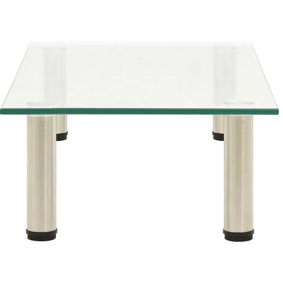 vidaXL Tv-meubel 60x35x17 cm gehard glas transparant transparent, foto 3