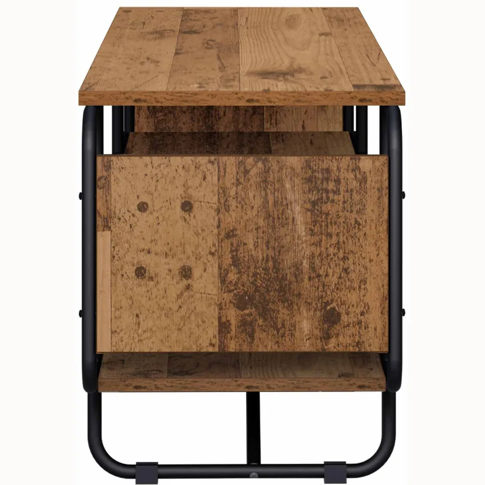 vidaXL TV-standaard 140 x 36 x 45 cm Oud hout Bewerkt hout bruin, foto 4