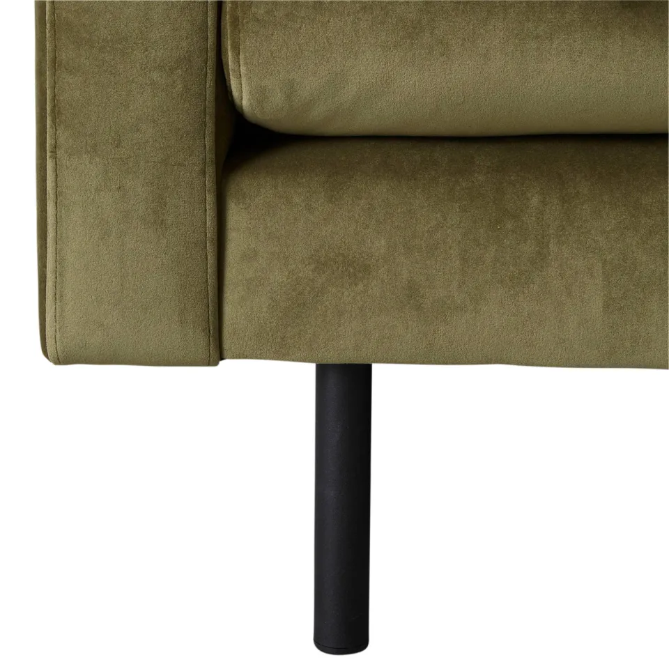 NOUS Living velours 3-zitsbank Adam - kaki, foto 5