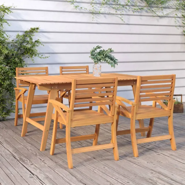 vidaXL Tuintafel 150x90x75 cm massief acaciahout Bruin