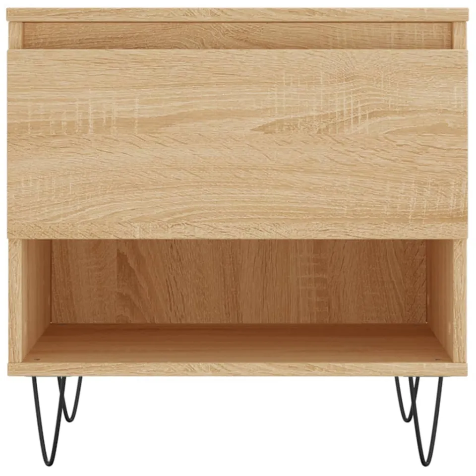 vidaXL Salontafels 2 st 50x46x50 cm bewerkt hout sonoma eikenkleurig, foto 5