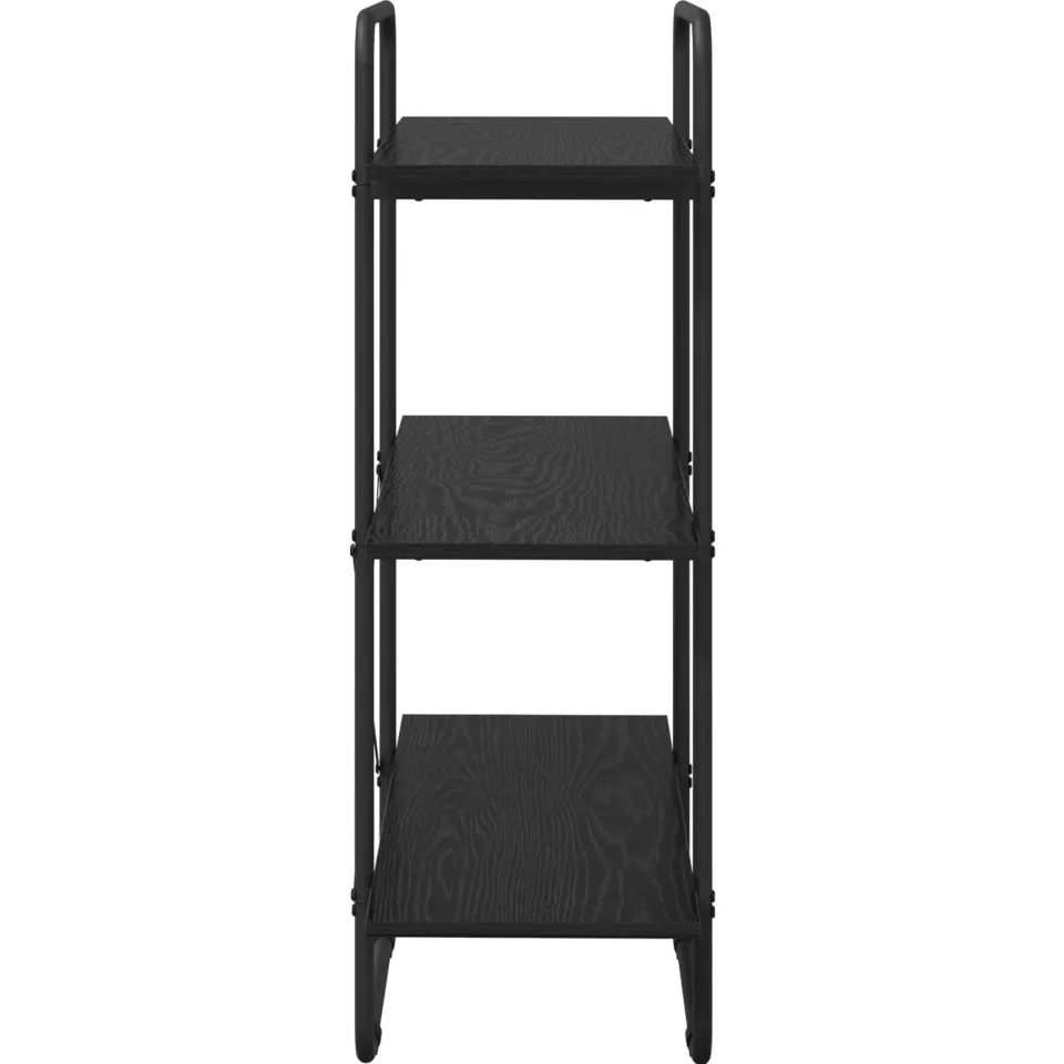 vidaXL Boekenrek 3-laags 60 x 35 x 105 cm PB Zwart eiken, foto 4