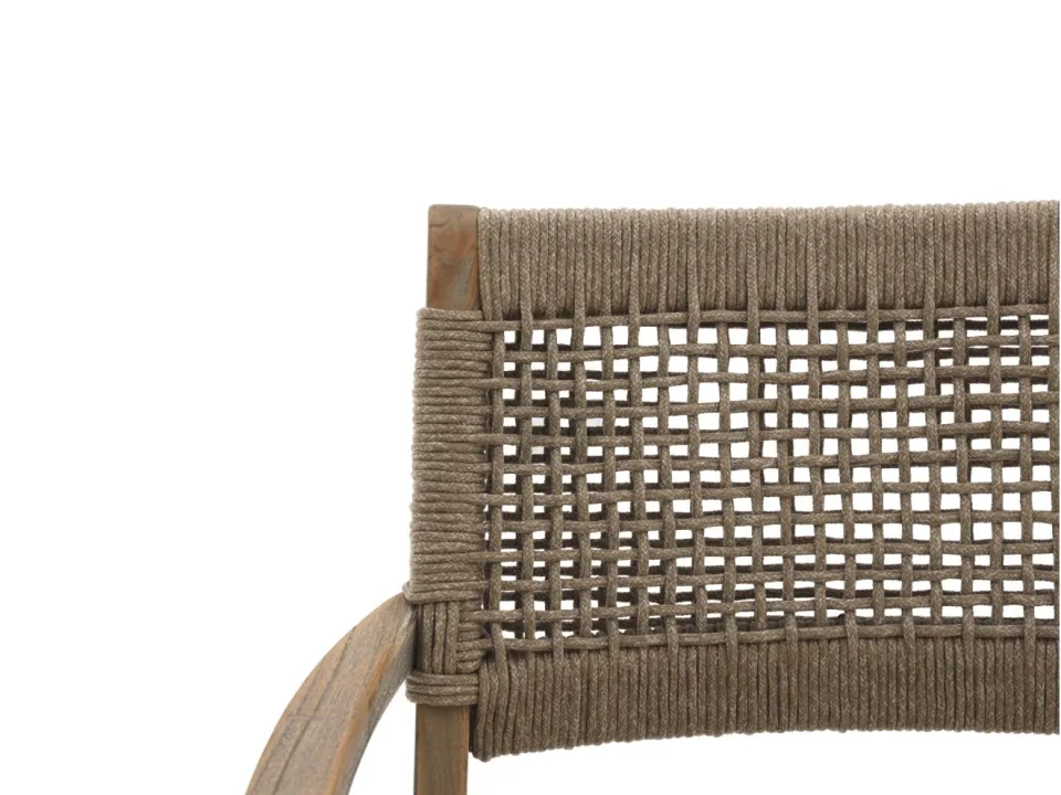 ROUGH Furniture ROUGH-L Rope dining tuinstoel stapelbaar grijs, foto 5