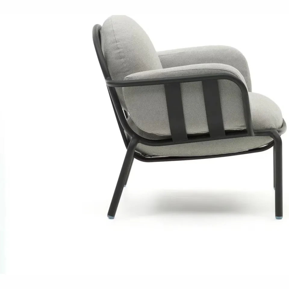 Kave Home Joncols outdoor fauteuil grijs, foto 3