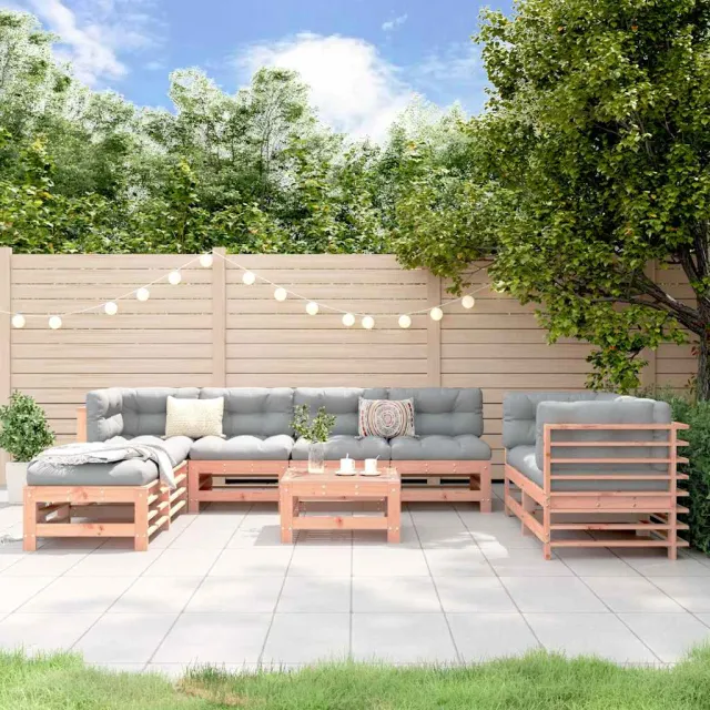 vidaXL 9-delige Loungeset massief douglashout bruin, foto 2