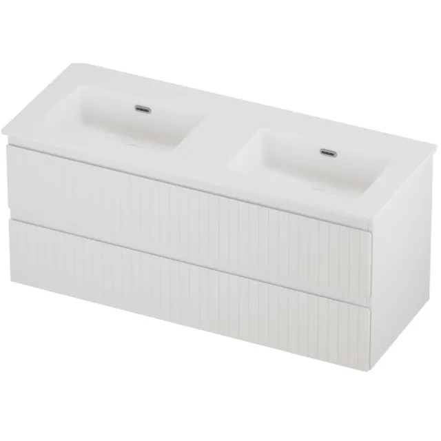 Proline Tribute Badmeubelset Porselein Elegant Zonder Gat 120x46x54 cm Mat White Mat Wit