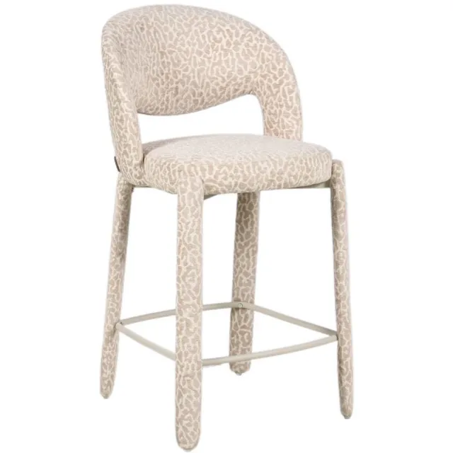 Bronx71 Barkruk Leo taupe leopard 70 cm - barstoel