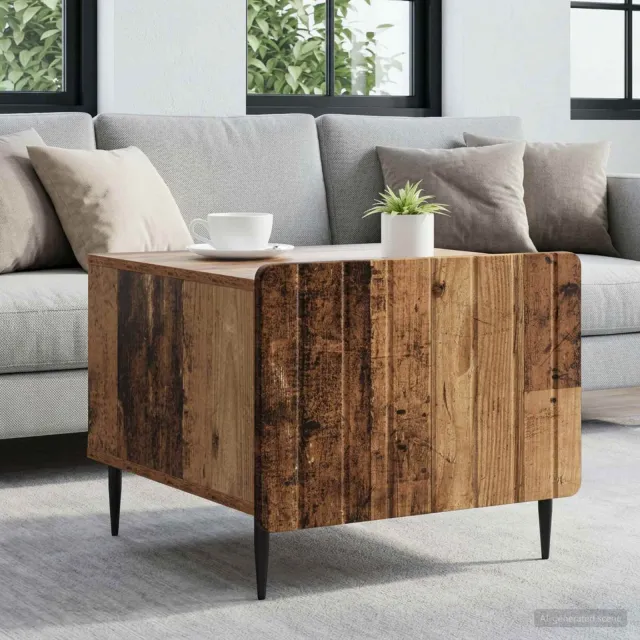 vidaXL Salontafel met lade Oud hout 49 x 50 x 42 cm Bewerkt hout Bruin