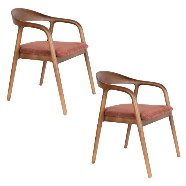 Housecraft Living Melody eetkamerstoel met armleuningen rood