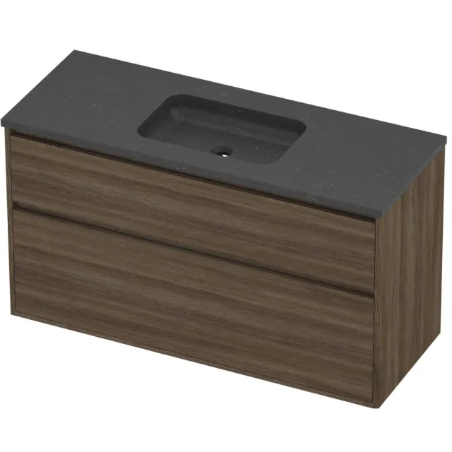 Proline Rollo Badmeubelset Hardsteen Elegant Midden 120x46x67 cm Blue Stone Vital Oak Eiken