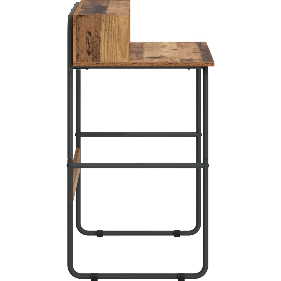 vidaXL Bureau met opbergruimte Oud hout 80 x 50 x 91 cm bruin, foto 4