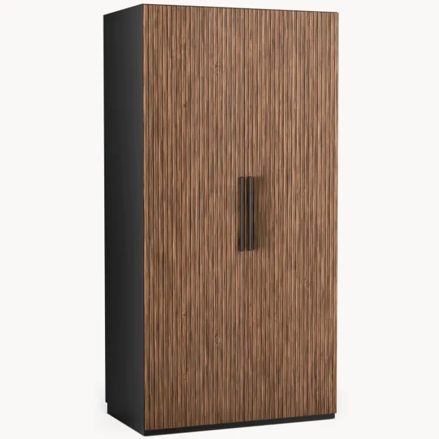 Westwing Collection Modulaire draaideurkast Simone, 100 cm breed, in verschillende formaten Zwart