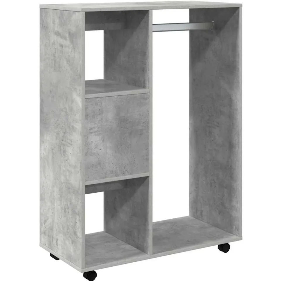 vidaXL Kledingkast 80x40x110 cm bewerkt hout betongrijs grijs, foto 4