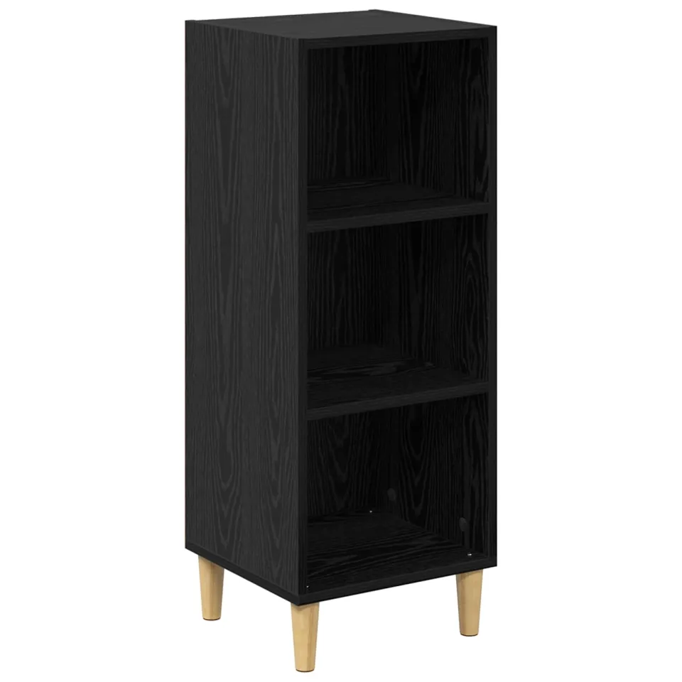 vidaXL Dressoir Zwart Eiken 34,5 x 32,5 x 90 cm Bewerkt hout, foto 3