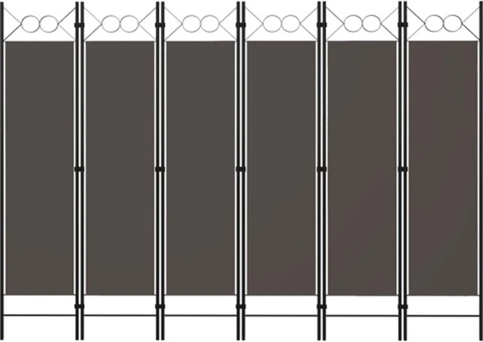 vidaXL Kamerscherm met 6 panelen 240x180 cm antraciet, foto 3