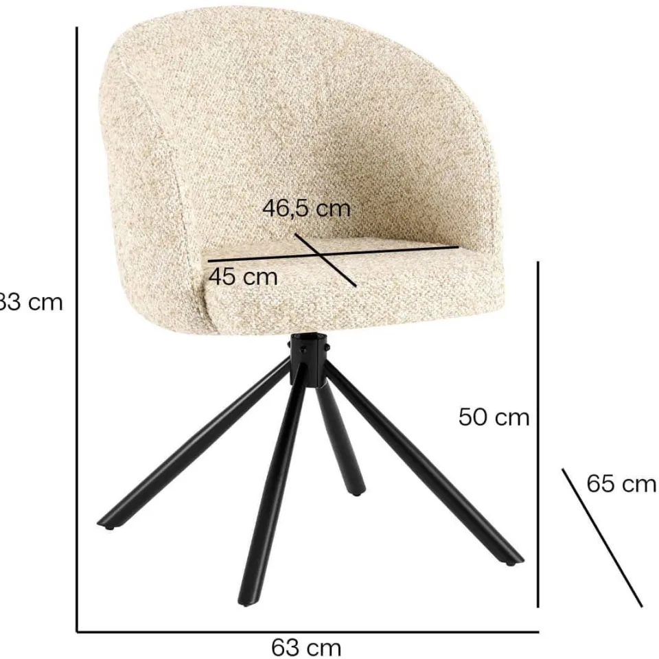 Giga Meubel Emilia eetkamerstoel taupe, foto 4