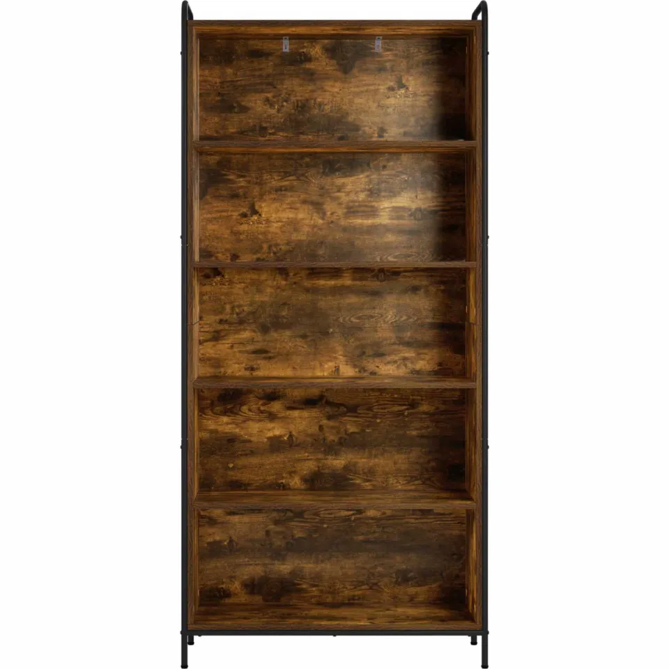 vidaXL Boekenkast 55,5 x 33 x 174 cm Bewerkt hout Gerookt eiken Bruin