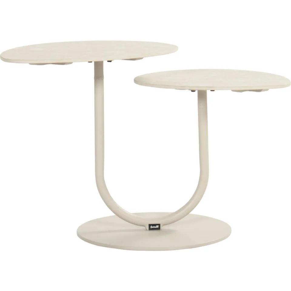 Hartman bijzettafel Rota-Duo (60x40x50 cm) beige/keramiek, foto 2