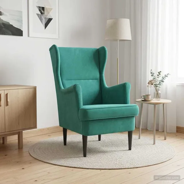vidaXL Fauteuil Turquoise Fluweel
