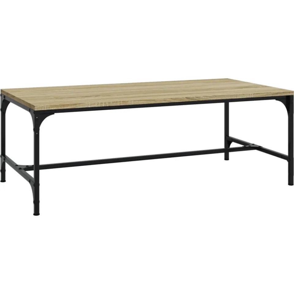 vidaXL Salontafel 100x50x35 cm bewerkt hout sonoma eikenkleurig Bruin