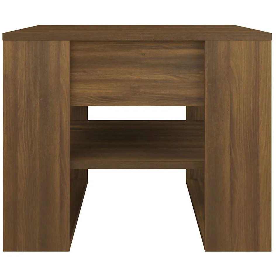 vidaXL Salontafel 55,5x55x45 cm bewerkt hout bruin eikenkleur