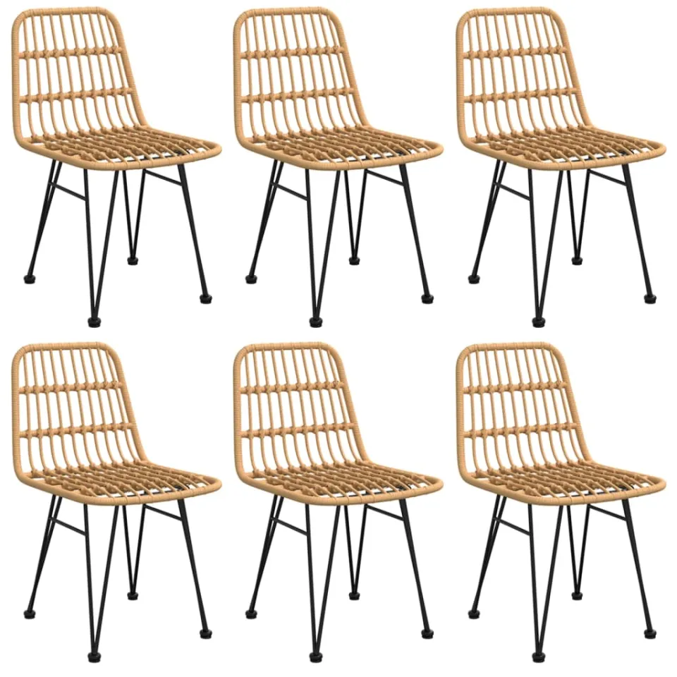 vidaXL 7-delige Tuinset poly rattan bruin, foto 3