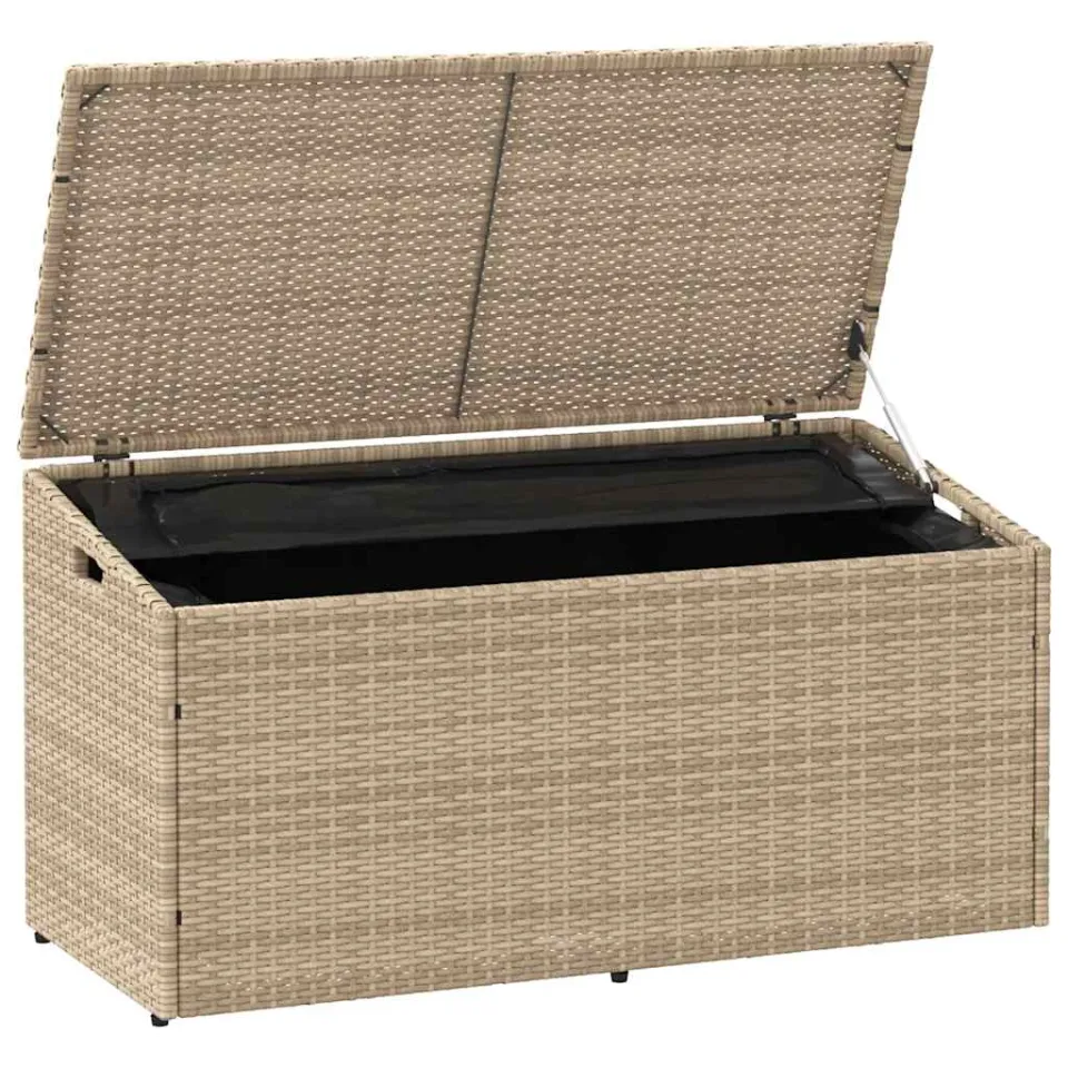 vidaXL Tuinbox beige 110x50x58 cm poly rattan, foto 4