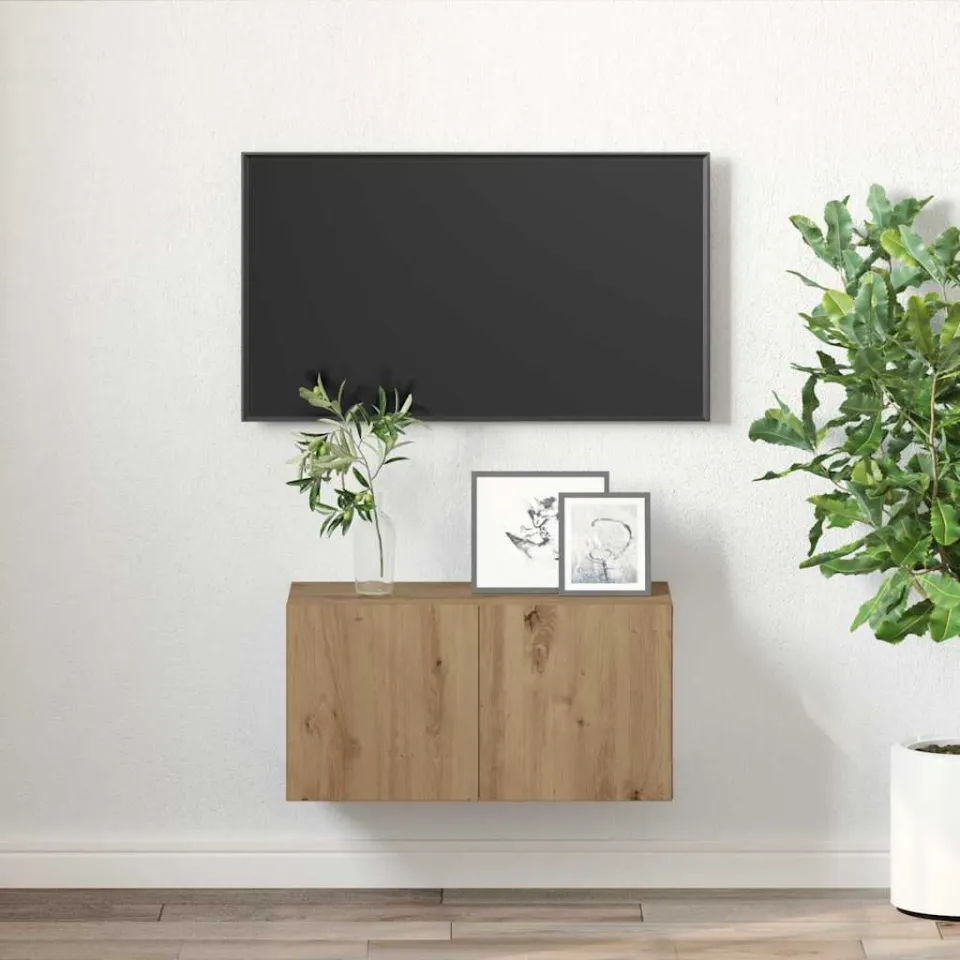vidaXL Tv-meubelset 60 x 30 x 30 cm Bruin Bewerkt hout, foto 4