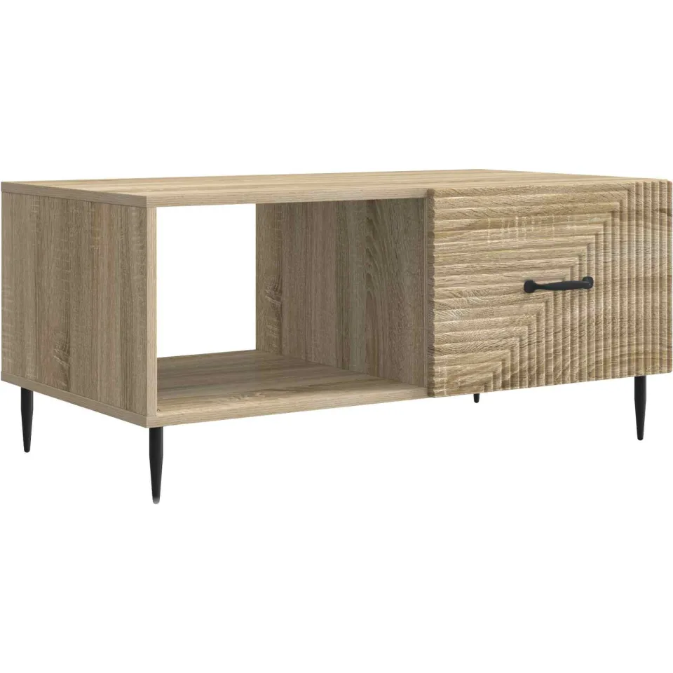 vidaXL Salontafel Sonoma Eiken 90 x 50 x 40 cm Bewerkt hout, foto 3