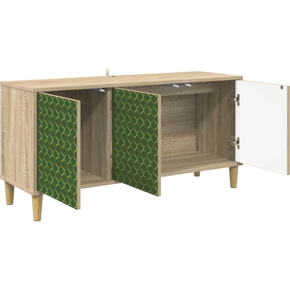 vidaXL Tv-meubel GELEEN 102 x 33 x 50 cm Sonoma Bewerkt hout Bruin