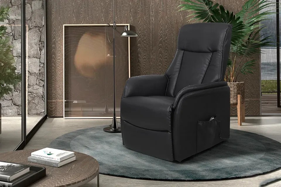 relaxfauteuil Francine zwart, foto 8