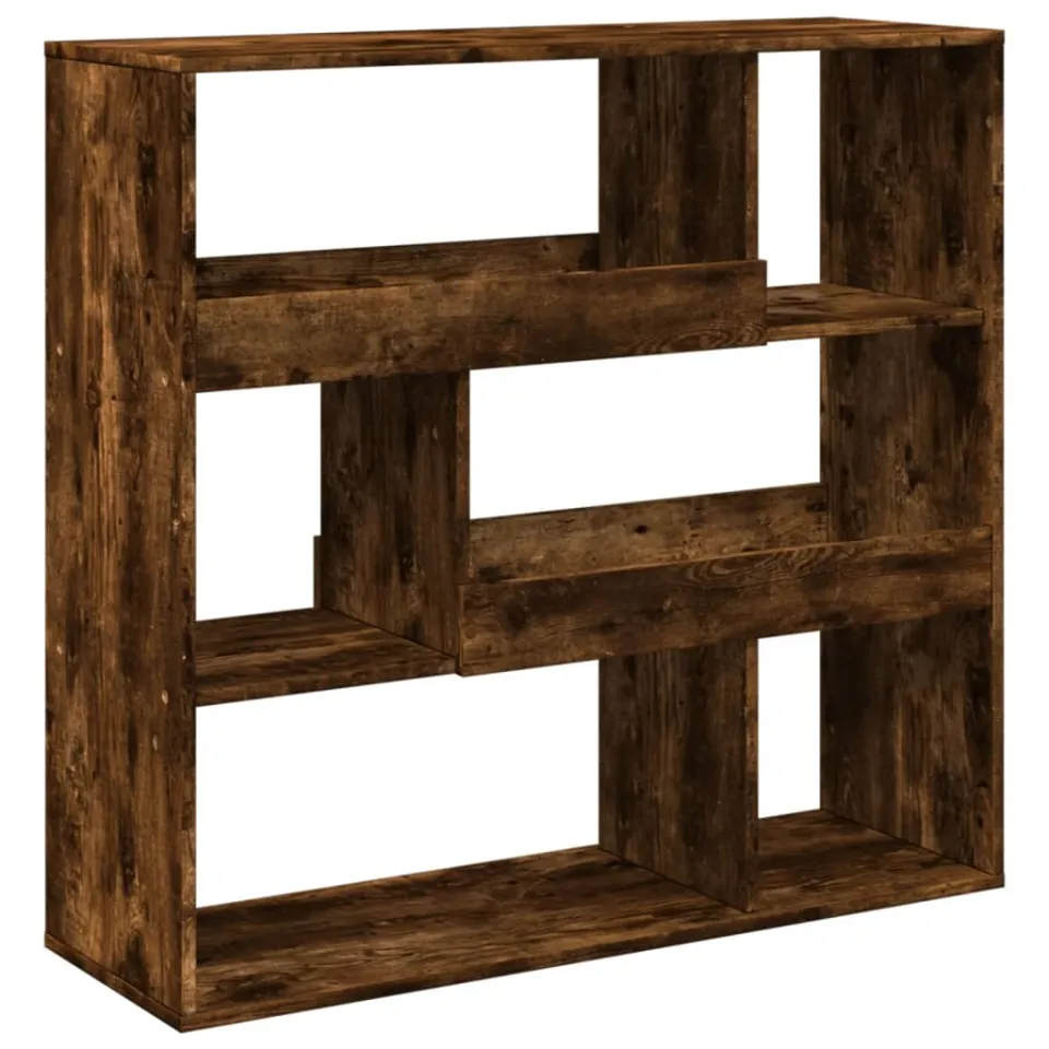 vidaXL Kamerscherm 100x33x94,5 cm bewerkt hout gerookt eikenkleurig, foto 4