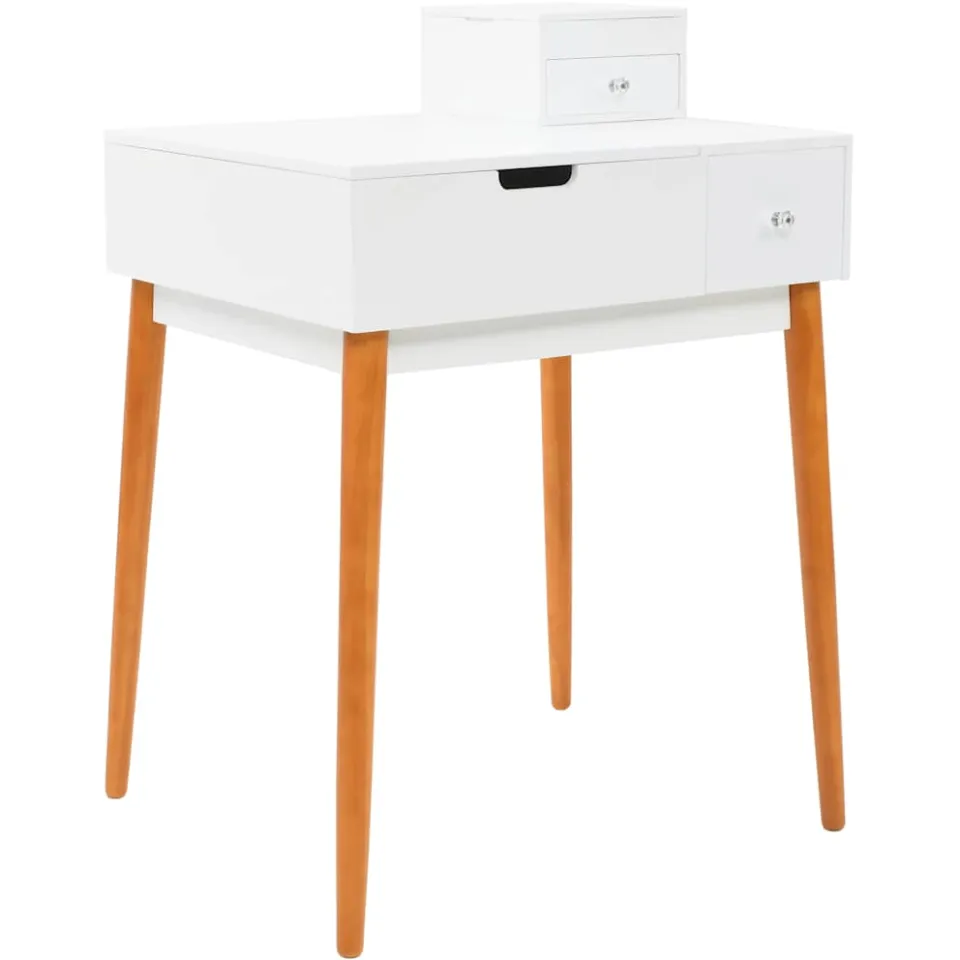 vidaXL Kaptafel met spiegel 60x50x86 cm MDF wit, foto 4