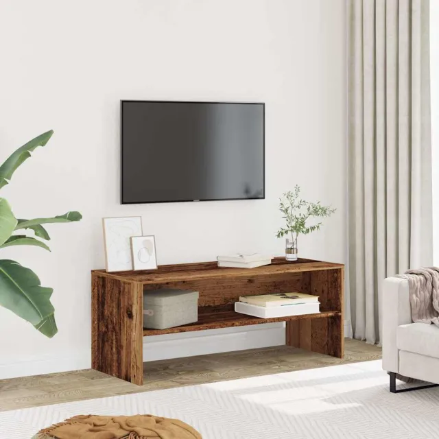 vidaXL Tv-meubel 100x40x40 cm bewerkt hout oud houtkleurig bruin, foto 2