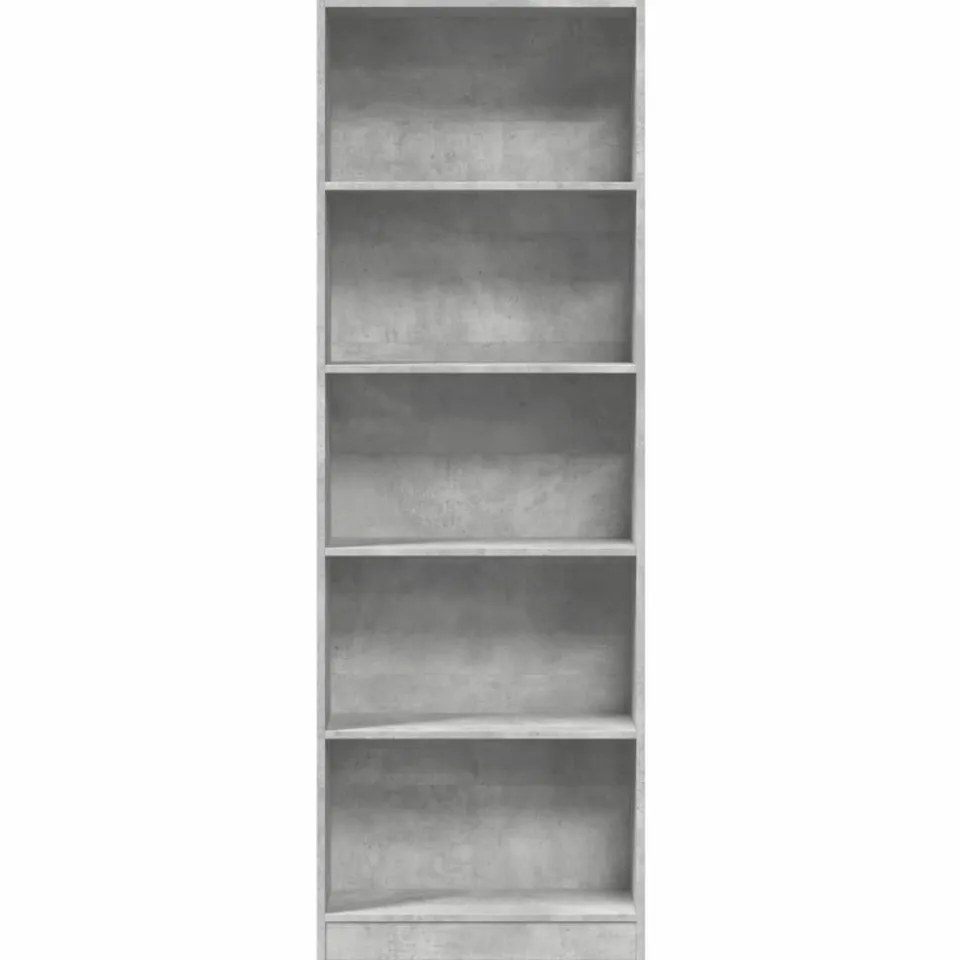 vidaXL Boekenkast 60x24x176 cm bewerkt hout betongrijs grijs, foto 3