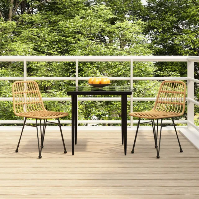 vidaXL 3-delige Tuinset poly rattan bruin, foto 2