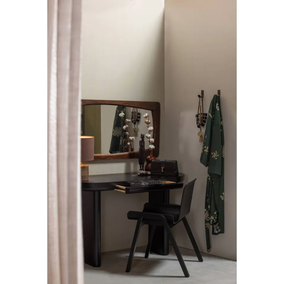 WOOOD Mael Bureau - Fineer - Dust - 75x120x50 zwart, foto 2