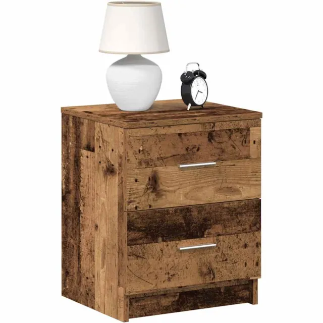 vidaXL Nachtkastjes 2 st met 2 lades 40x36x50 cm oud houtkleurig Bruin