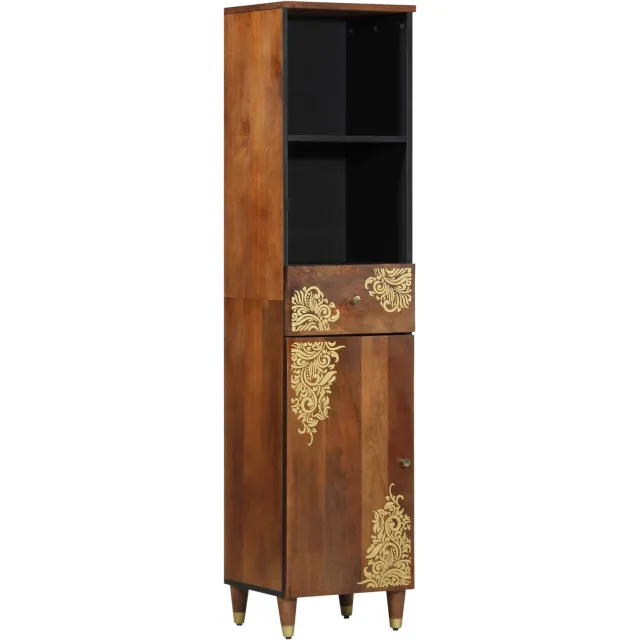 vidaXL Badkamerkast Honingbruin 38 x 33 x 160 cm Massief Mango Hout