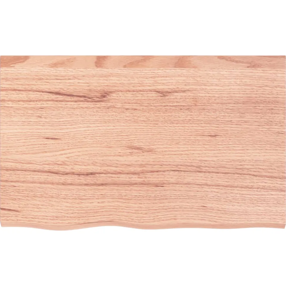 vidaXL Tafelblad 80x50x2 cm behandeld massief eikenhout lichtbruin