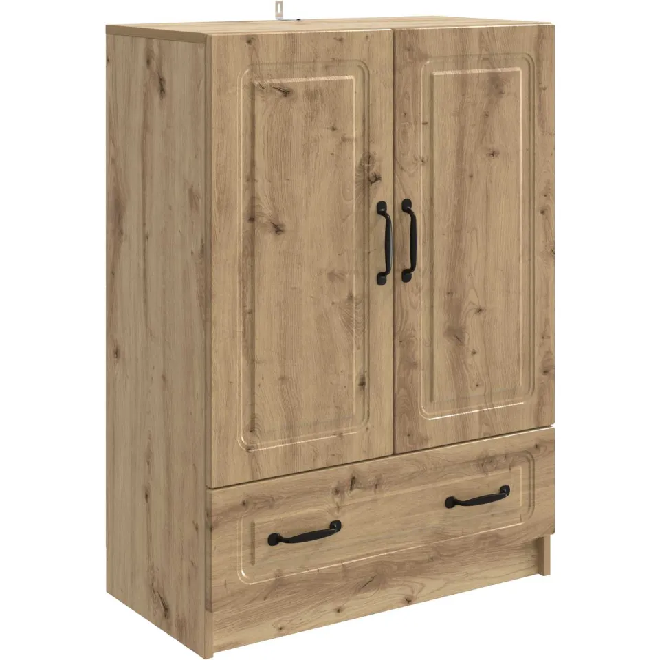 vidaXL Dressoir Artisanaal eiken 66 x 34,5 x 92 cm Bewerkt hout Bruin
