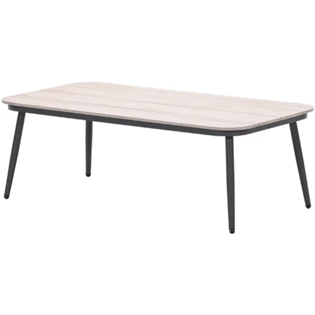 Garden Impressions Teramon lounge tafel - 130x70 cm - c.black - light teak Vironwood Bruin
