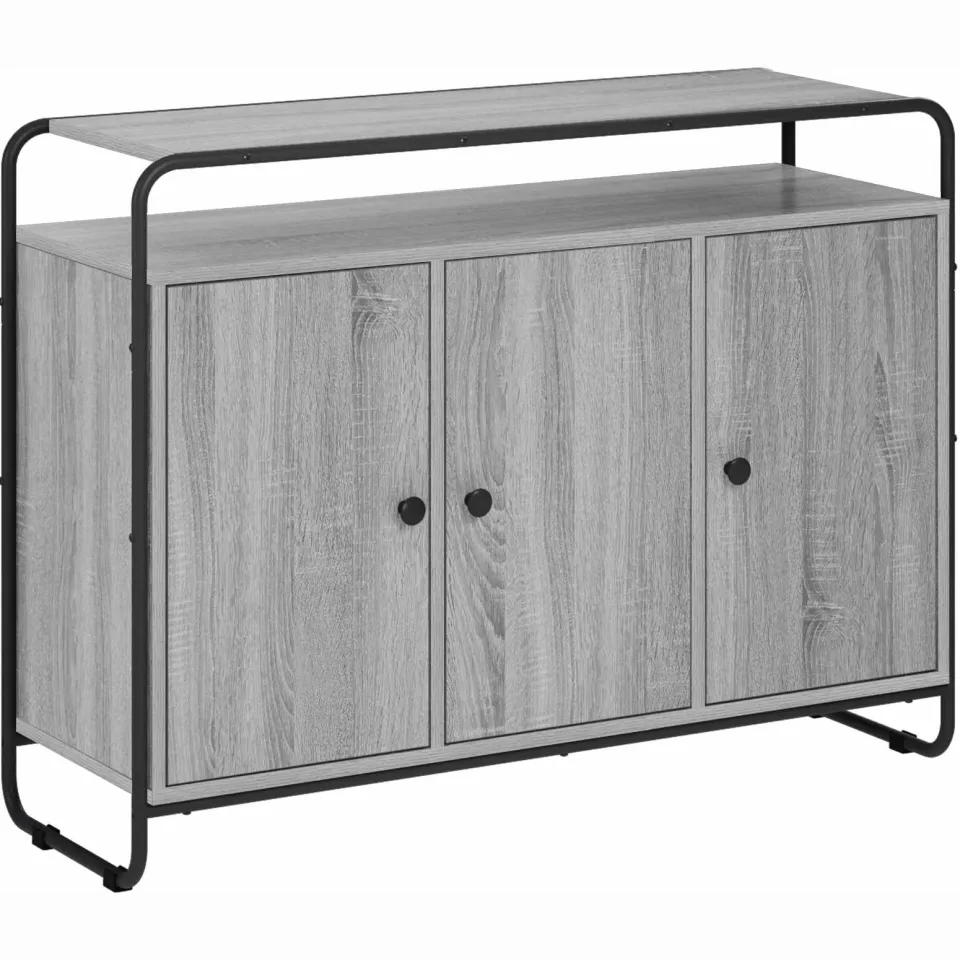 vidaXL Dressoir Grijs Sonoma 102 x 35 x 75 cm Bewerkt hout, foto 3