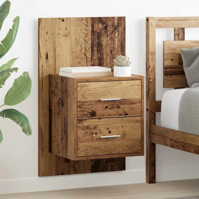 vidaXL Wandkastje 2 st Oud Hout 48,5 x 32,5 x 80 cm Bewerkt hout bruin, foto 2