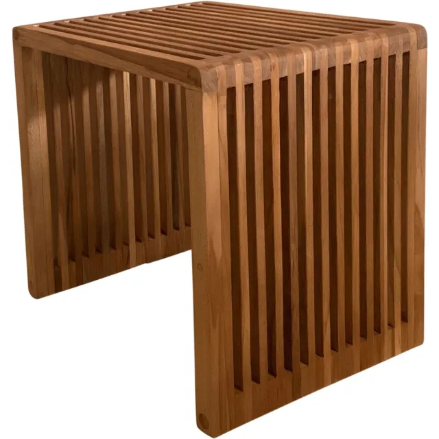Axi Liane Teak Bijzettafel - Bruin – Houten tuintafeltje - 40 x 35 x 40 cm - 100% Teak – Voor tuin, terras en balkon