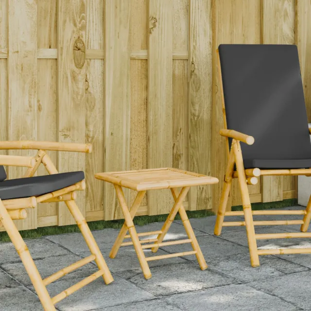 vidaXL Tuintafel inklapbaar 45x45x45 cm bamboe bruin, foto 2