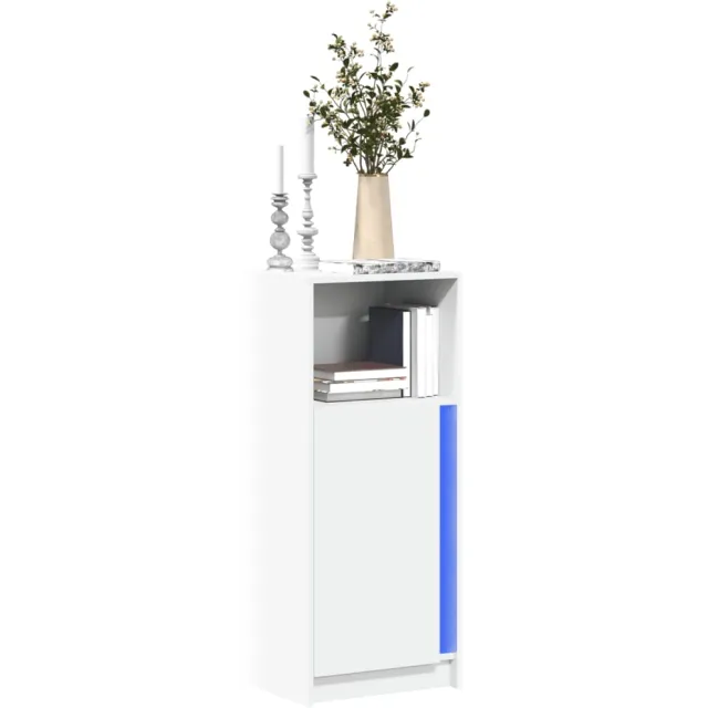 vidaXL Dressoir met LED 42,5x34x100 cm bewerkt hout wit