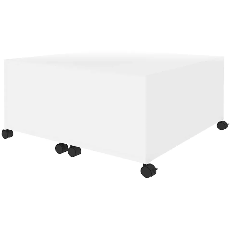 vidaXL Salontafel 75x75x38 cm bewerkt hout wit